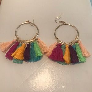 Hoop Tasseled Earrings